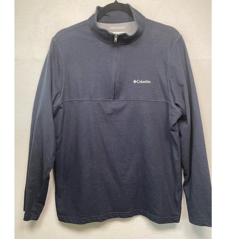 Columbia Omni-Wick Navy 1/4 Zip, Size M, Blue